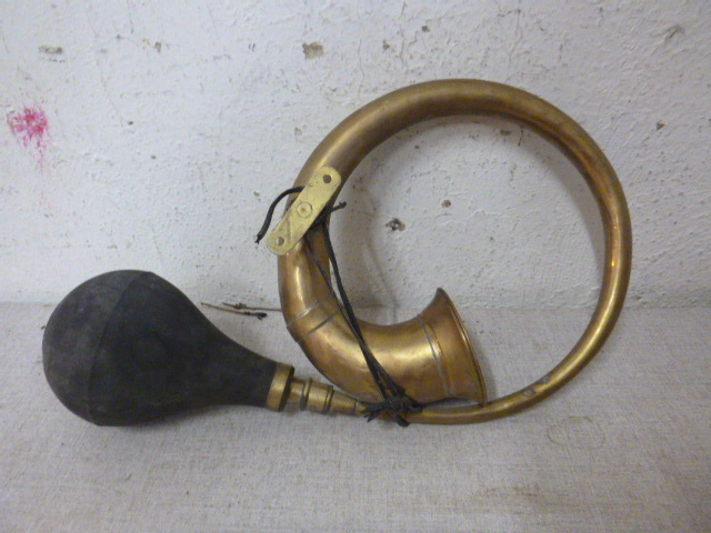 lot 130 image: Old Brass Horn