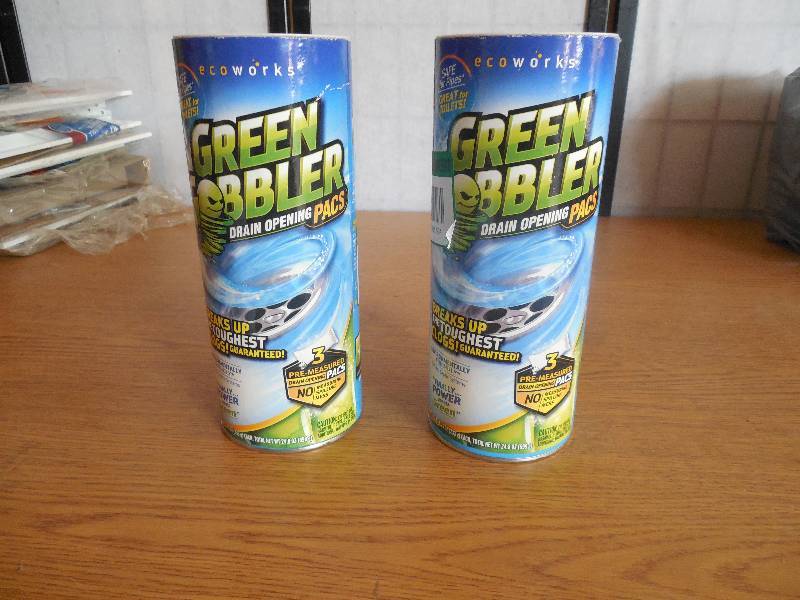 (4) GREEN GOBBLER DRAIN OPENER