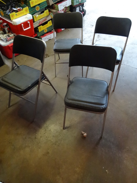 4- Sears Metal Folding Chairs