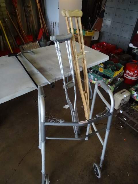 2 Pair of Crutches, Walker, 2 Canes