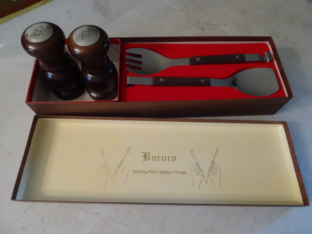 Burh Serving Fork and Spoon in Box