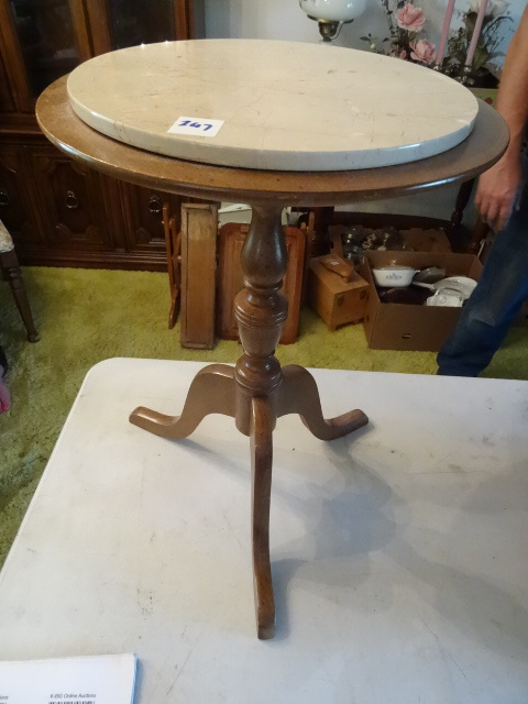 Marble Top and Wood Round 14