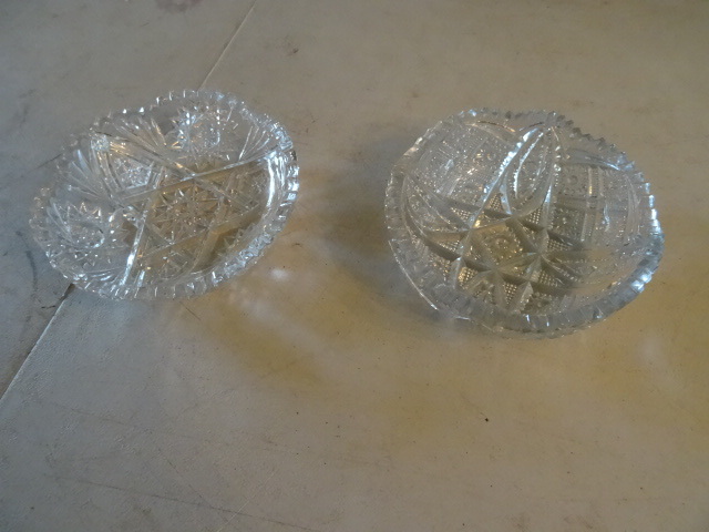 3 Cat Crystal Candy DishesBerry Bowls