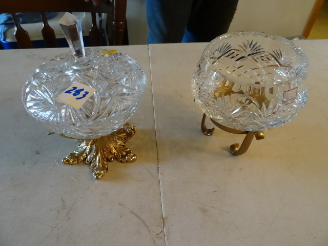 Misc Lead Crystal Bowls on Stands