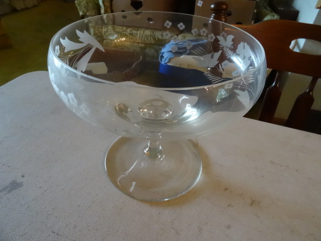 Etched Fruit Compote  Made in Romania