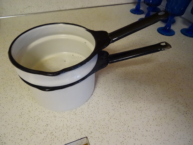 Enamelware 2 Melting Pots