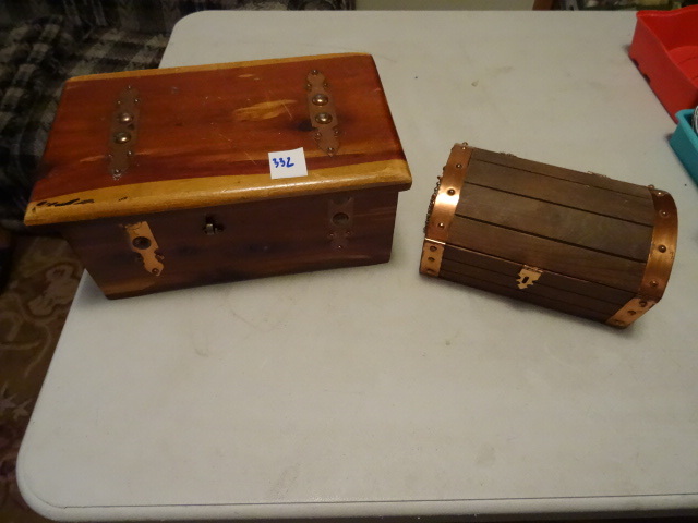 2 Wood Boxes