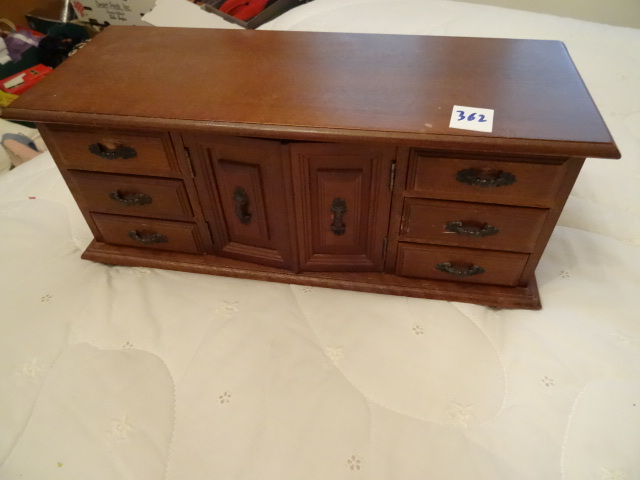 Wooden Jewelry Box with Keys