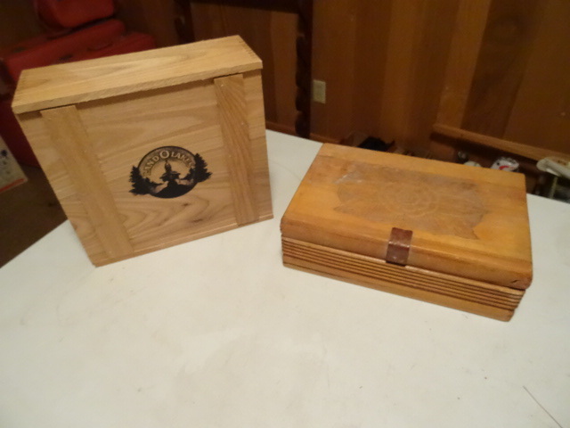 2 Wood Boxes