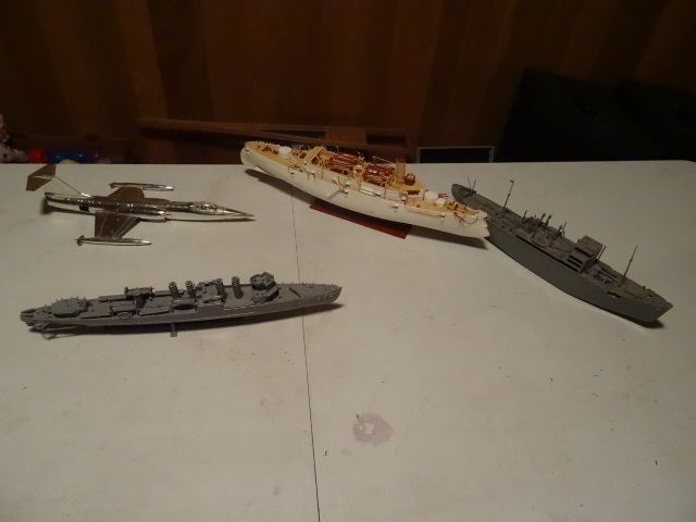 Model Ships and 1 Rocket and Parts