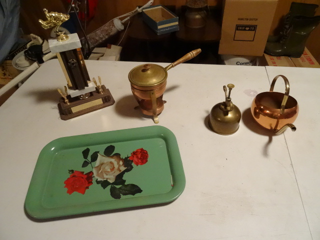 Misc Copper Pot, Brass Aerosol Can
