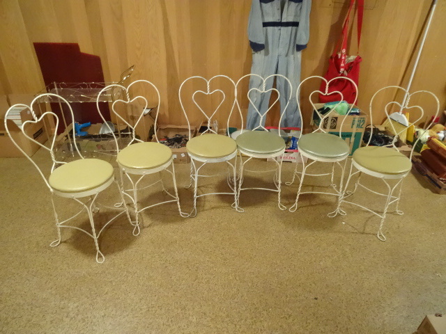 6 Ice Cream Parlor Chairs
