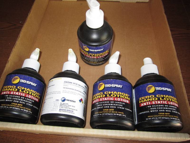 lot 32 image: 5 bottles of anti - static hand lot...