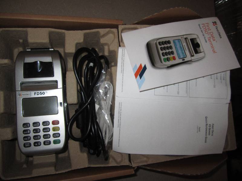 lot 46 image: First data credit card machine...