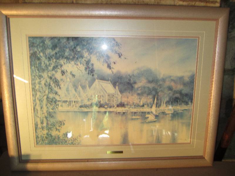 lot 59 image: 38 x 29 framed art Sunny Afternoon...
