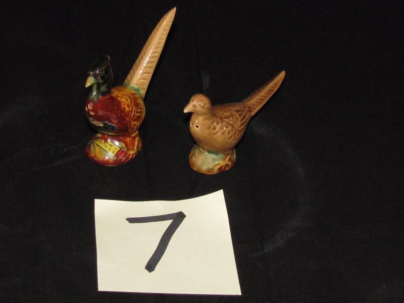lot 7 image: Rosemeade Pheasant Salt & Pepper set