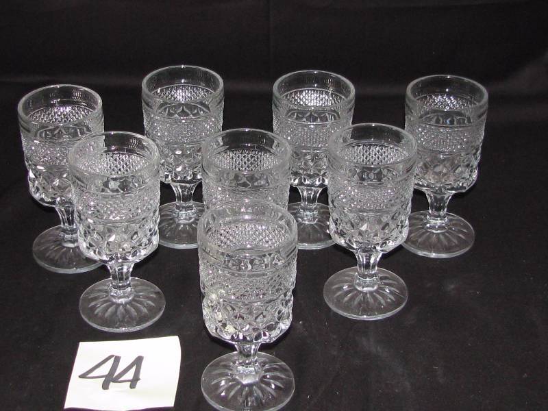 lot 44 image: Anchor Hocking Wexford Stemmed Wine Glasses