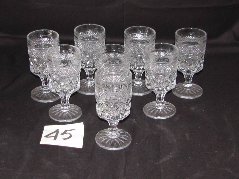 lot 45 image: Anchor Hocking Wexford Stemmed Wine Glasses