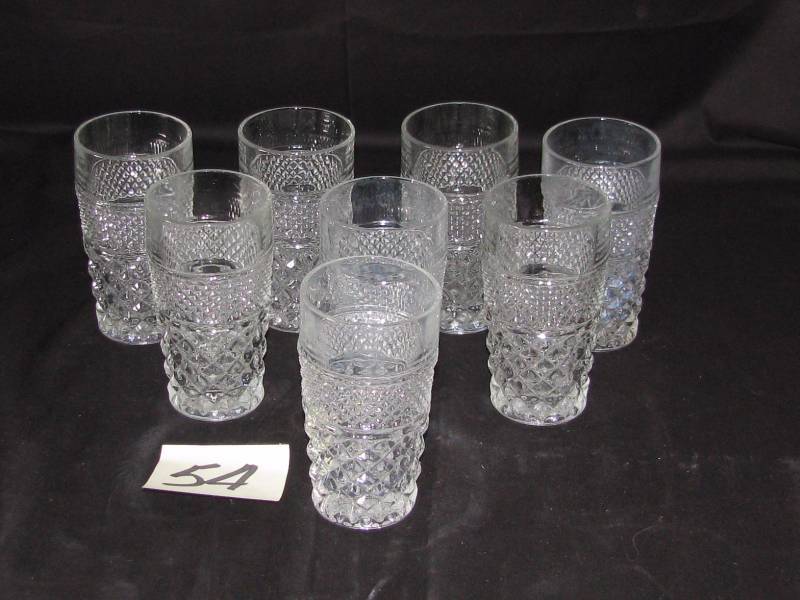 lot 54 image: Anchor Hocking Wexford Water Glasses