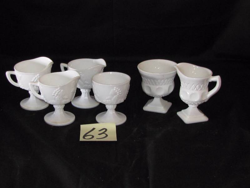 lot 63 image: Misc. Milk Glass Lot