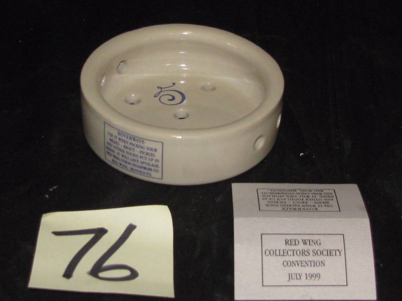 lot 76 image: Red Wing 1999 Commemorative 5 gallon Koverwate