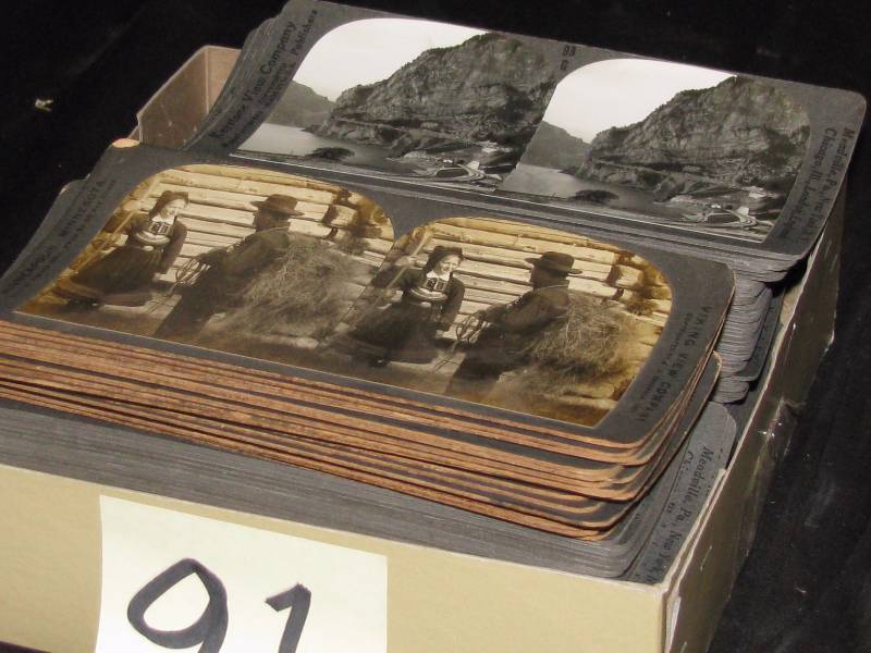 lot 91 image: Stereoscope Cards