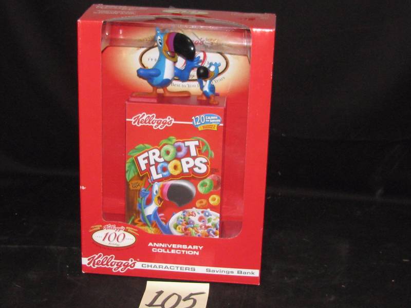 lot 105 image: Kelloggs Froot Loops 100th Aniver. bank