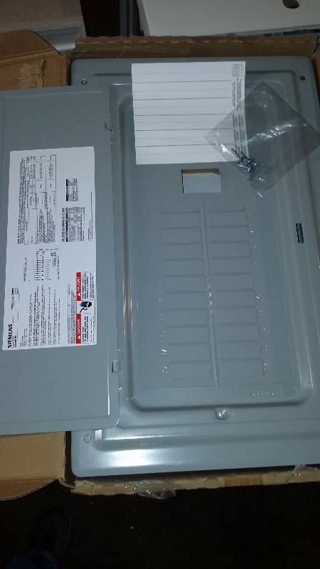 Siemens 100-amp main breaker box ES series