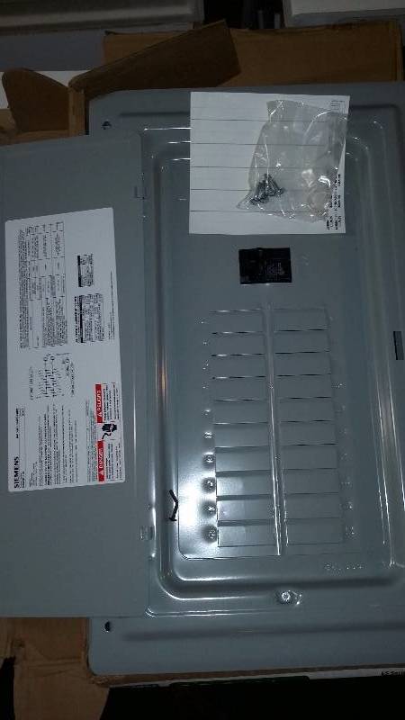 Siemens 100-amp main breaker box ES series