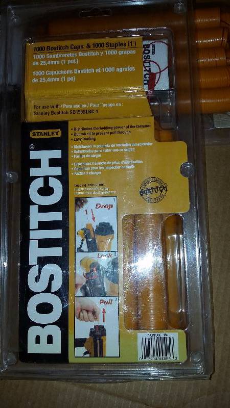 (2) Bostitch 1,000 count 1 staples and caps - BRAND NEW