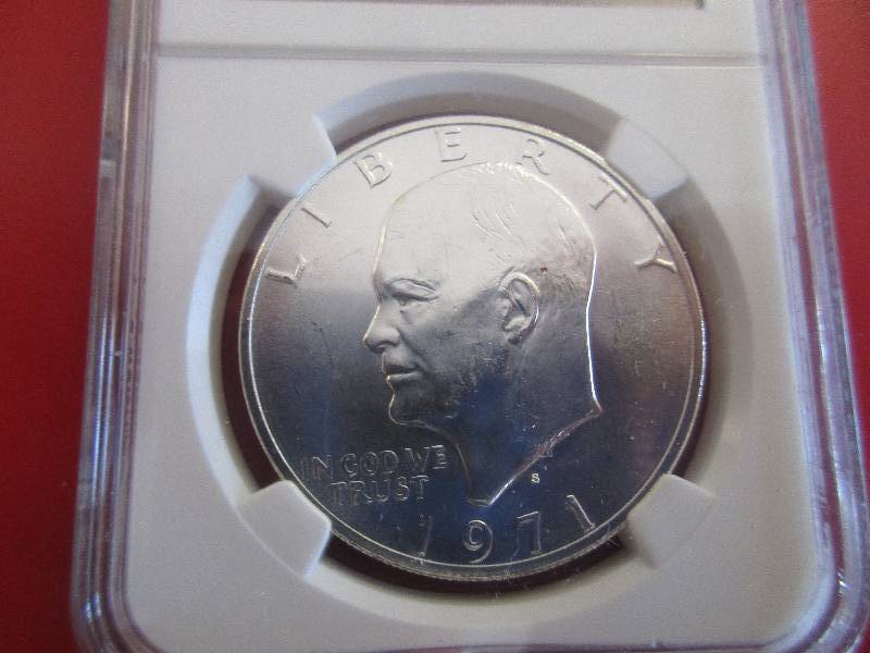 Lot #22 - 1971-S Eisenhower 40% Silver Dollar Certified by NGC in Mint State Condition.