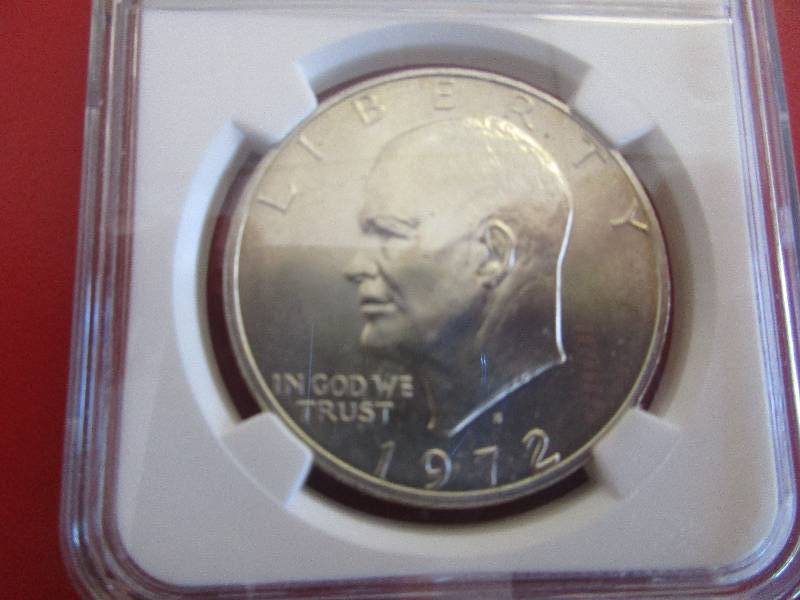 Lot #23 - 1972-S Eisenhower 40% Silver Dollar Certified by NGC in Mint State Condition.