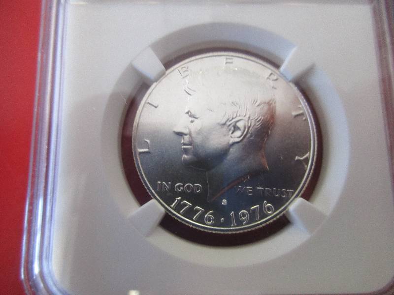 Lot #27 - 1776-1976-S Silver Kennedy Half Dollar NGC Certified in Mint State Condition. Bicentennial Silver Kennedy in great condition for the 200th birthday of the United States.
