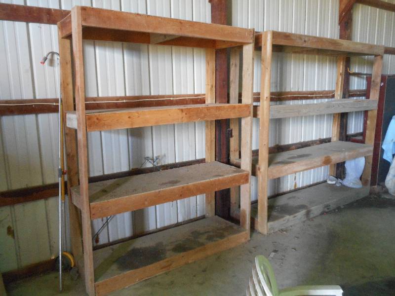 lot 23 image: (2) 2x6x8 Wooden Shelf Units ...