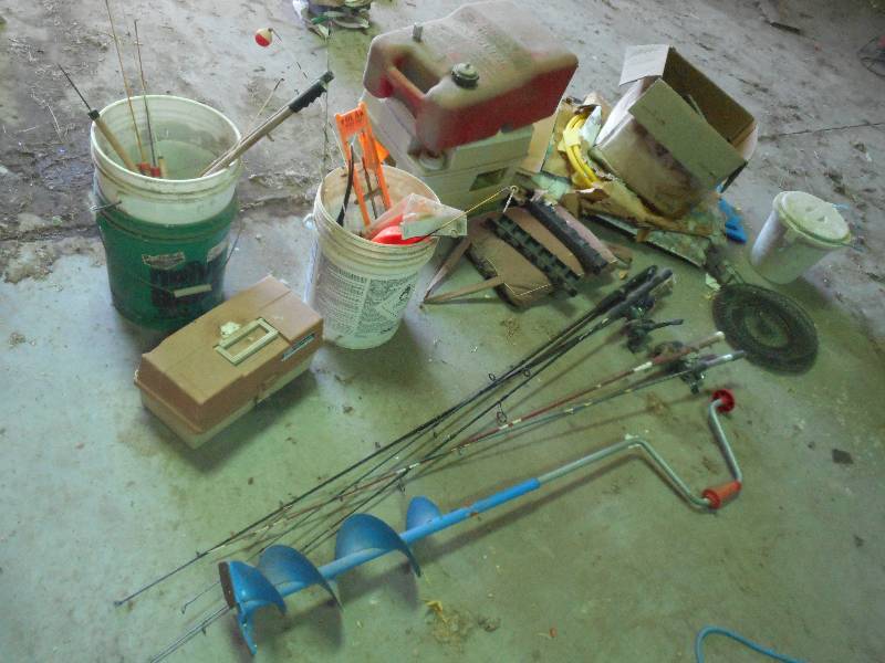 lot 25 image: Lot Of Fishing Poles & Equipment, ...