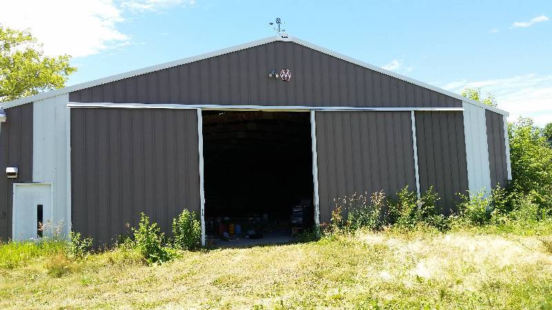 lot 1 image: ITEM HALTED - Morton 108x48 Pole Building
