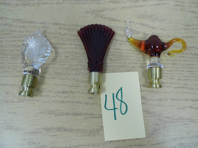 3 Glass Finials