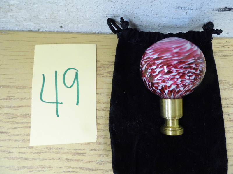 Red Glass Ball Finial