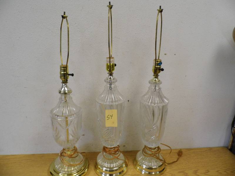 3 Glass Lamps
