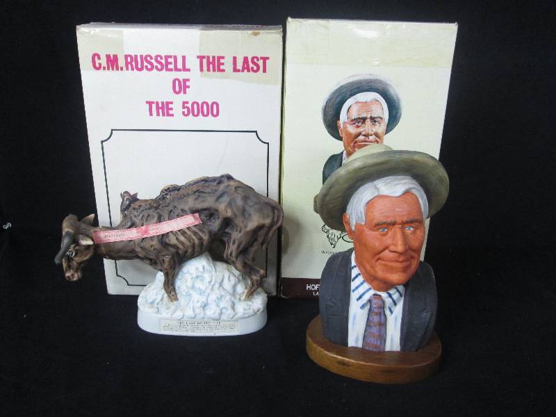 lot 113 image: Hoffman Decanters CM Russell and Last of 5000