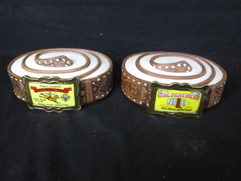 lot 114 image: Hoffman Original Decanters Redo Belt Buckles