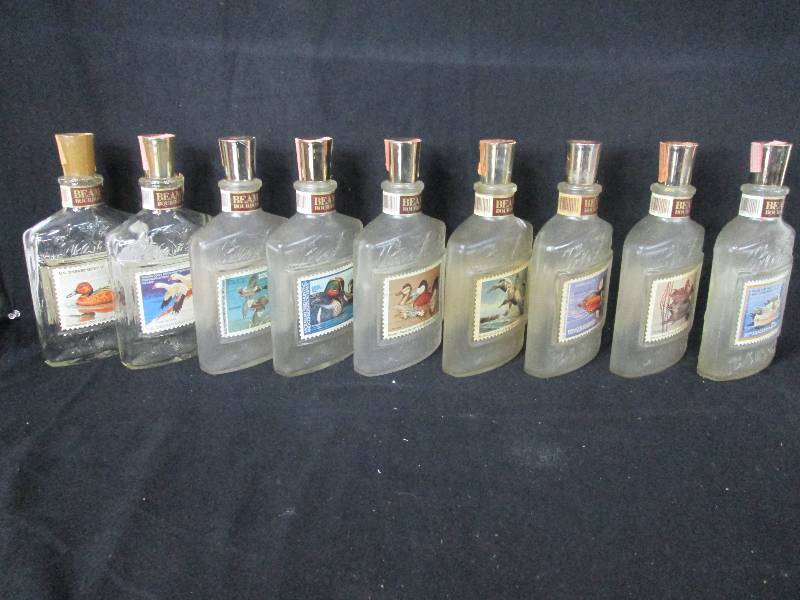 lot 128 image: JIM Beam Decanters Duck Stamps