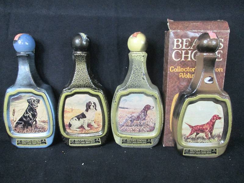 lot 136 image: JIM Beam Dog Decanters With Artist  James Lockhart