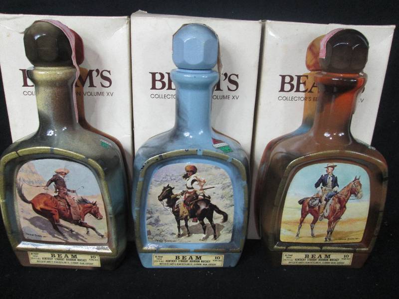 lot 139 image: JIM Beam Decanters With Artist Fredric Remington.