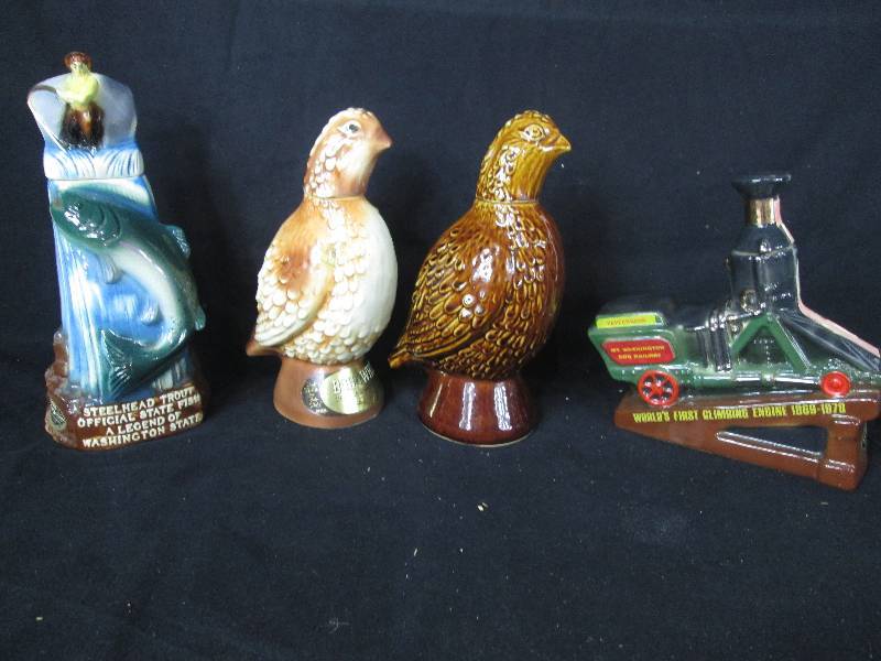 lot 151 image: Washington State, Bobwhite Quail & Peppersass Decanters