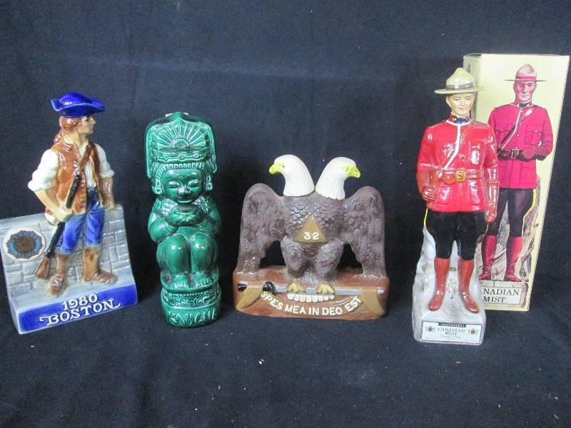 lot 153 image: Canadian Mist, Kahlua Decanters