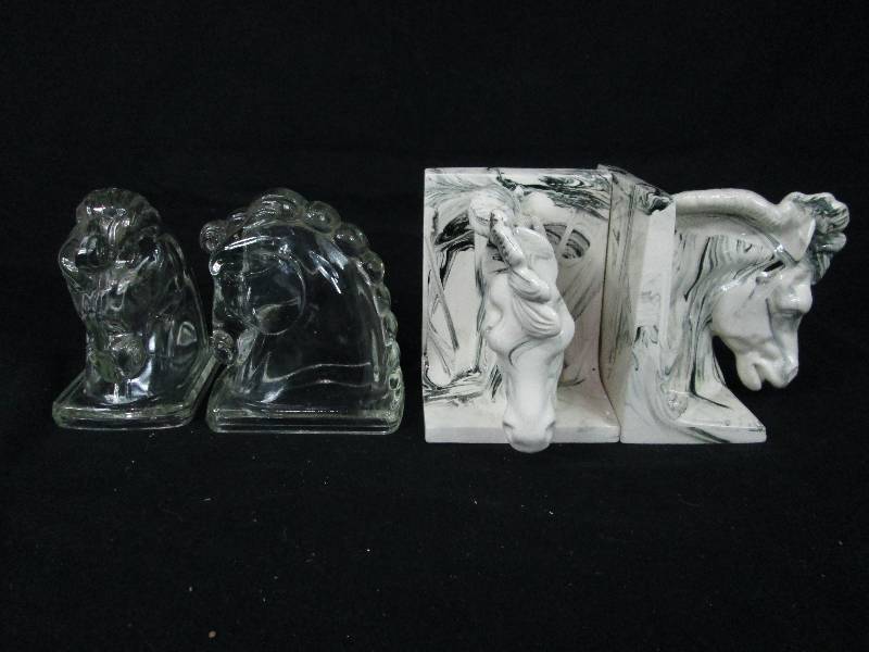 lot 34 image: Pair of Horse  Head Bookends