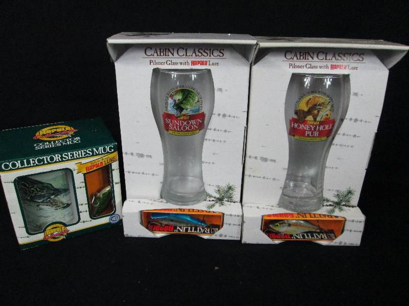 lot 83 image: Rapala Collector Glass & Lure Set