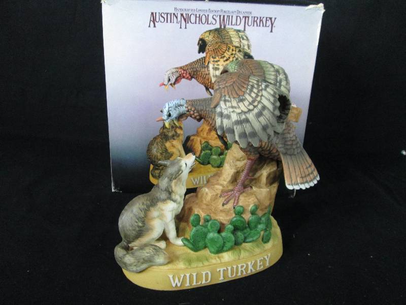 lot 97 image: Wild Turkey Whiskey Decanters coyote