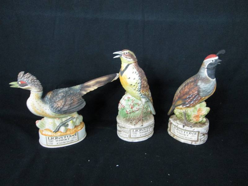 lot 102 image: Lionstone Desert  Bird Decanters